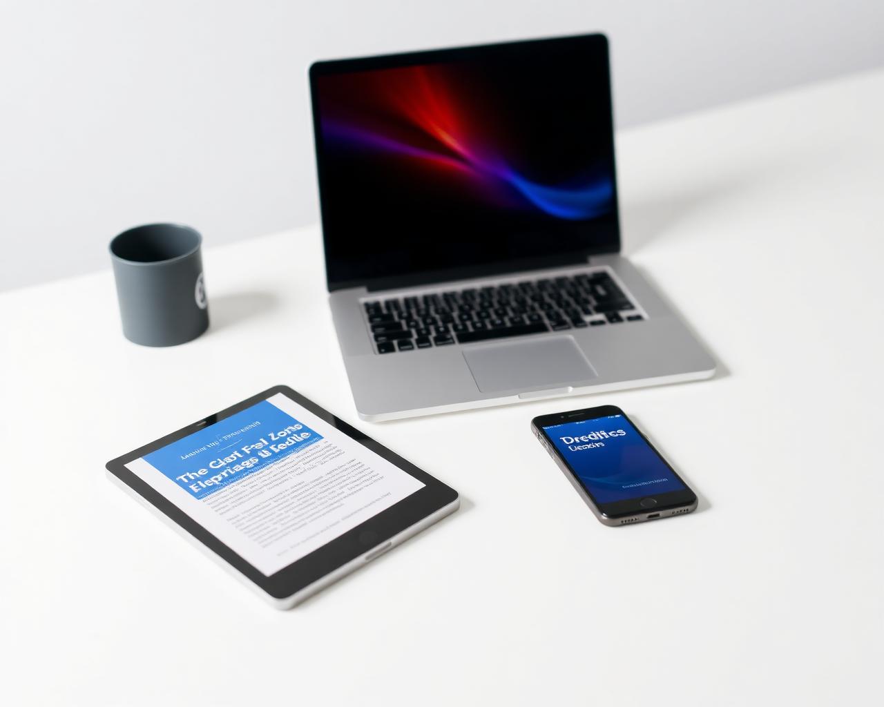Tablet, laptop and smartphone displaying the STOP GUESSING eBook